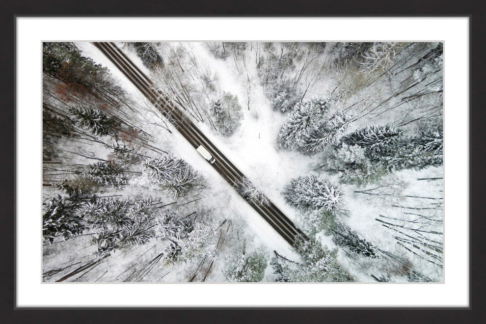 "Icy Forest" Framed Print by Karolis Janulis
