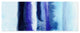 "Shorebreak Abstract A" Blue Abstract Wall Art Tempered Glass Wall Art 63" x 24"