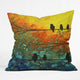 Madart Inc Birds Of A Feather Outdoor Throw Pillow, 26x26x7