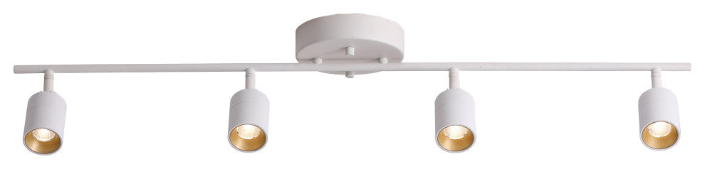 Vidalite Shura 4 Head LED Flush Mount FIxed Track Light, White