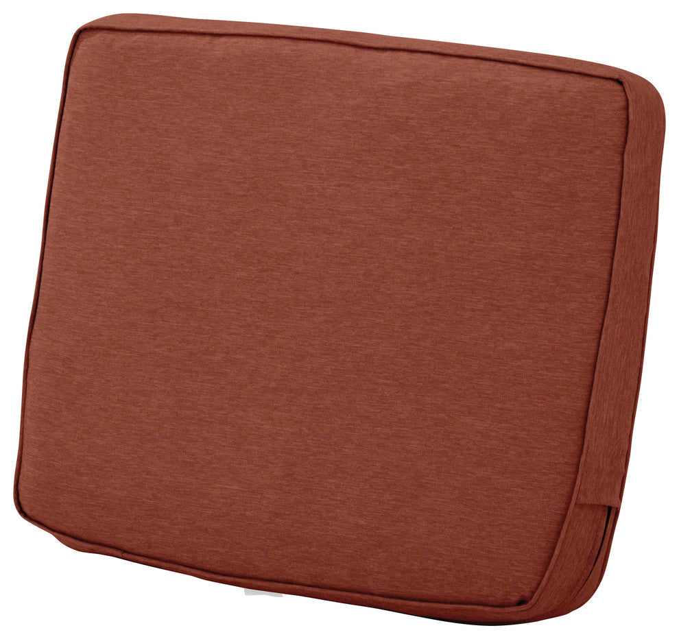 Patio Lounge Back Cushion, Heather Henna Red, 25"x18"x4"