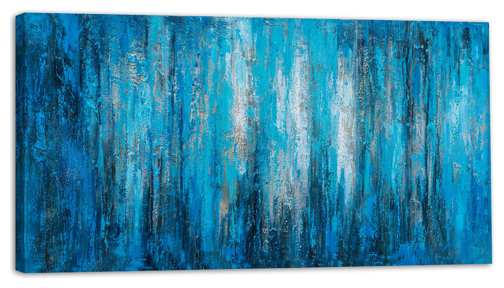 "A Sea of Blue" Hand Painted Canvas Abstract Artwork, Fine Art, Modern Artwork
