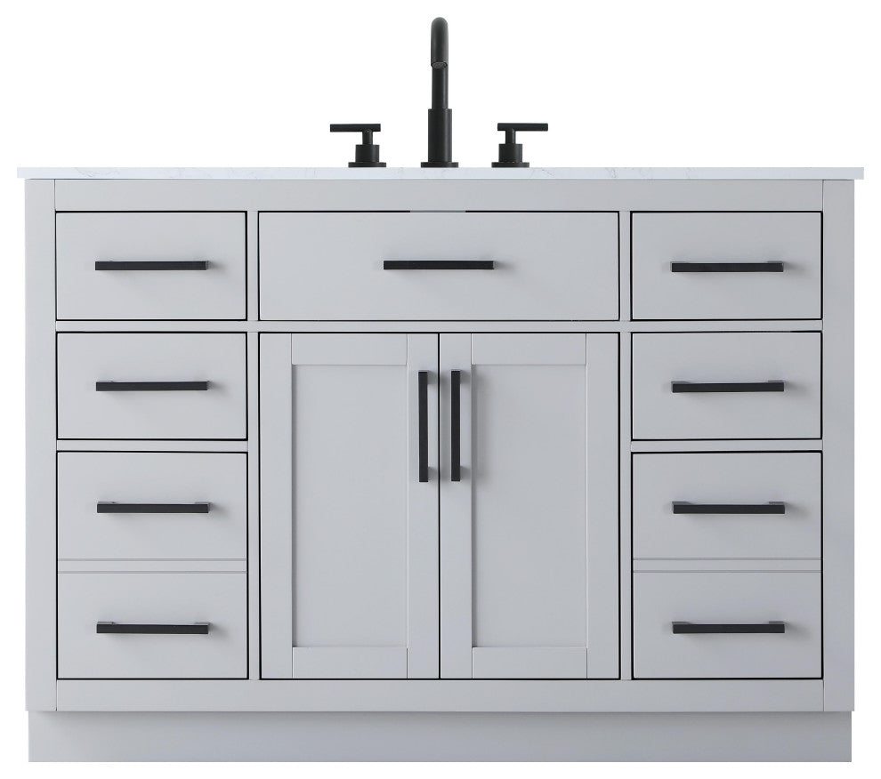 Home Living 48" Single Bathroom Vanity, Grey