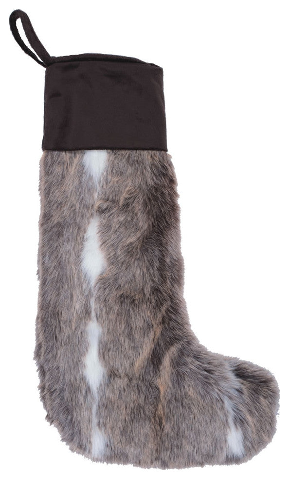 Vickerman Qtx17732 Decorative 8"X19" Snow Mink Collection Christmas Stocking