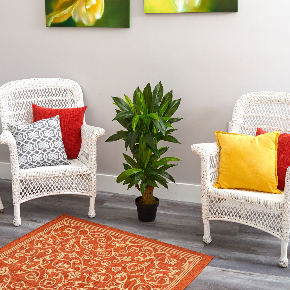 3' Corn Stalk Dracaena Artificial Plant, Real Touch