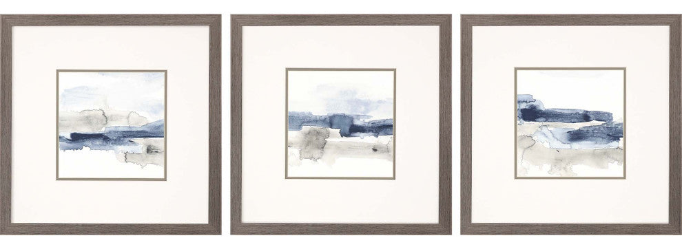 Shoreline Blues I, 3-Piece Set, Blue