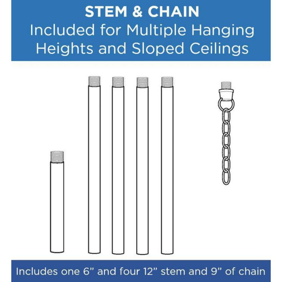 Lusail Collection Soft Gold Luxe Industrial Chandelier, 5-Light