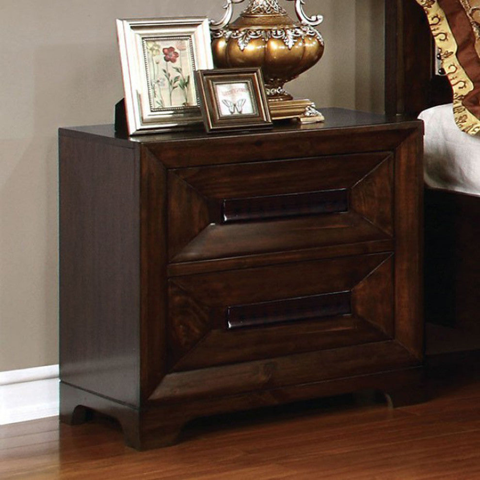Orlaith Transitional Nightstand, Walnut