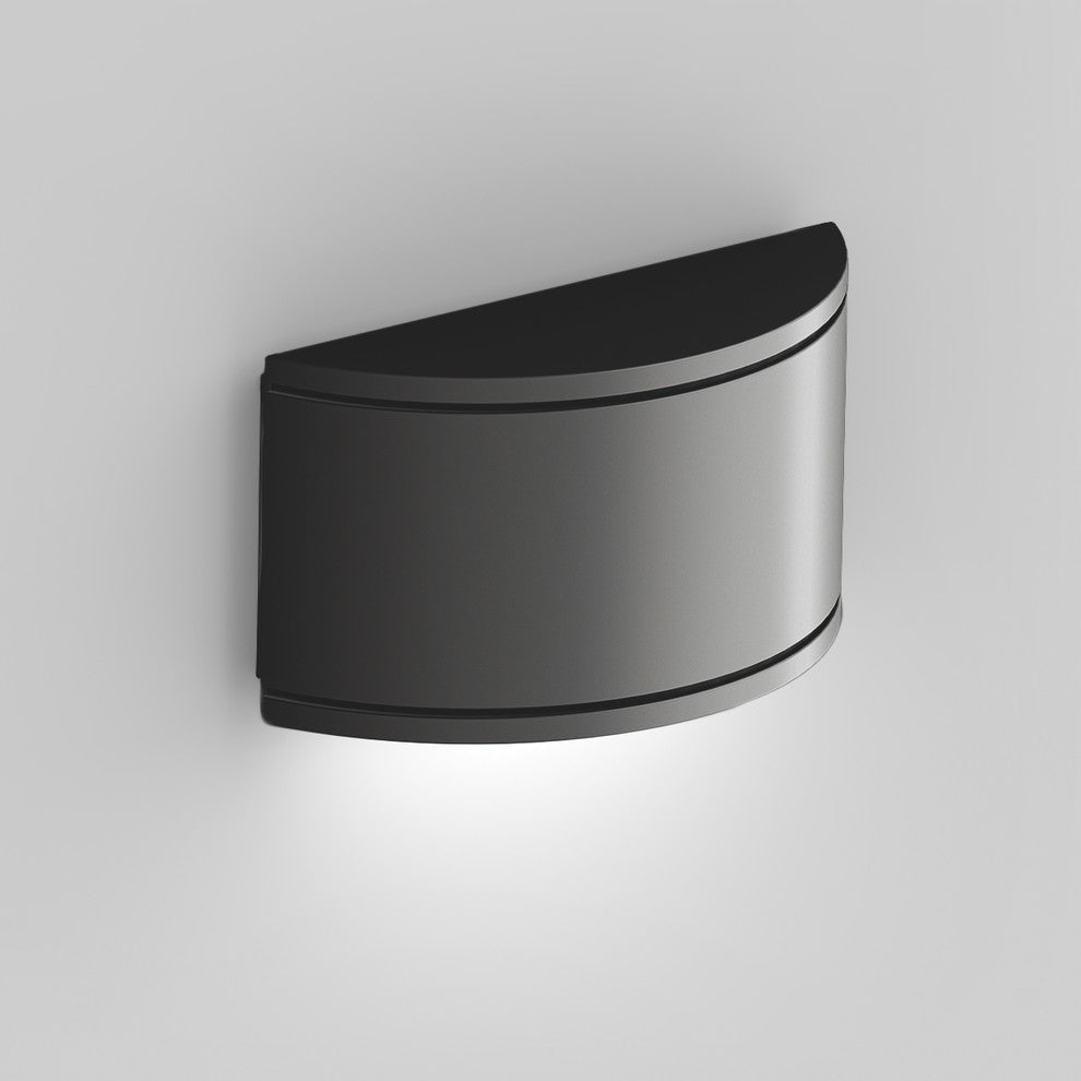 WAC Lighting Tube LED Outdoor Half Cylinder Wall Light, Black