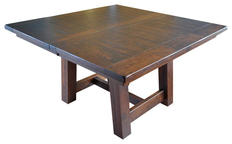 Hawthorne Rustic Cherry Square Extendable Dining Table , 54x54