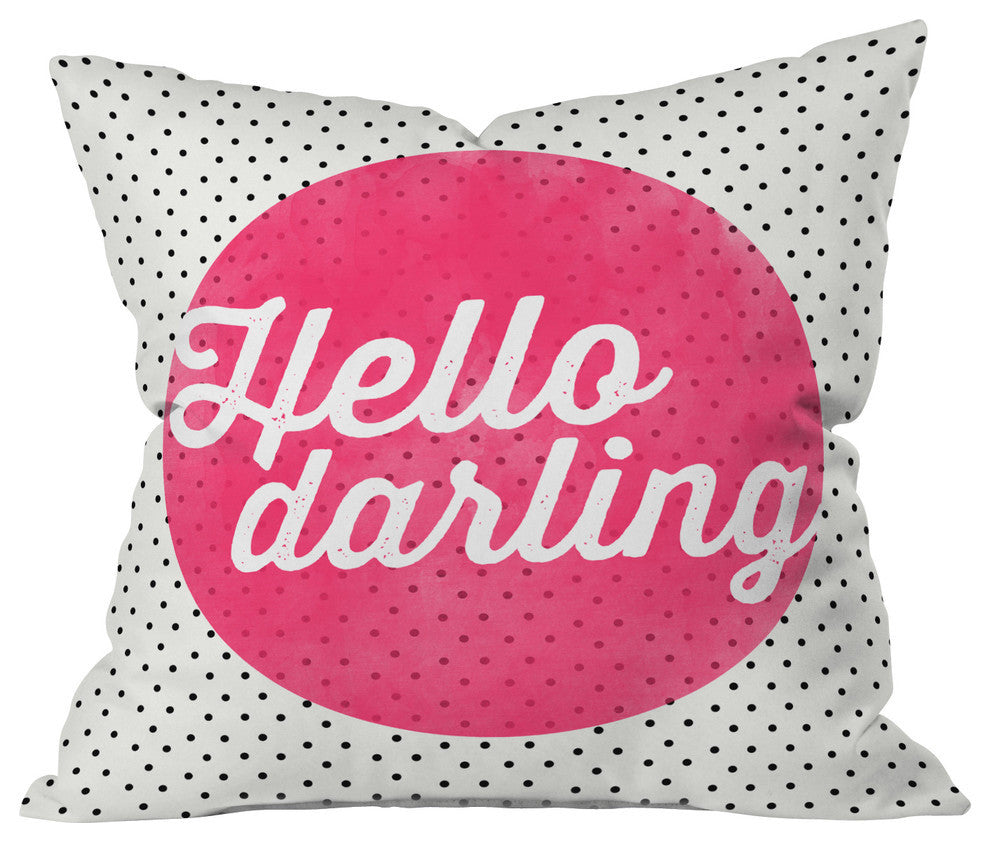 Deny Designs Allyson Johnson Hello Darling Dots Outdoor Throw Pillow
