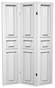 6' Tall Double Sided White Door Panel Canvas Room Divider