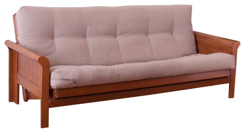 Blazing Needles Renewal 6" Twill Full Futon Mattress, Toffee