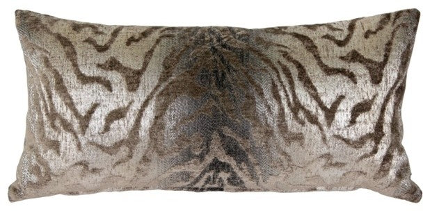 Ruffino Mocha Chenille Throw Pillow, 12x24