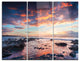 "Passero Cape Spring Sunrise" Photo Metal Wall Art, 3 Panels, 36"x28"