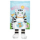 Crazy Leg Cat Welcome Double Applique