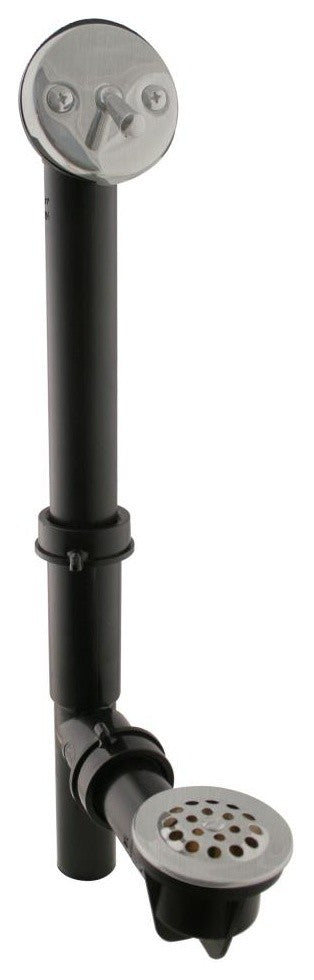 Black 1.5" Tubular Trip Lever Bath Waste In Oil Rubbed Bronze, Satin Nickel