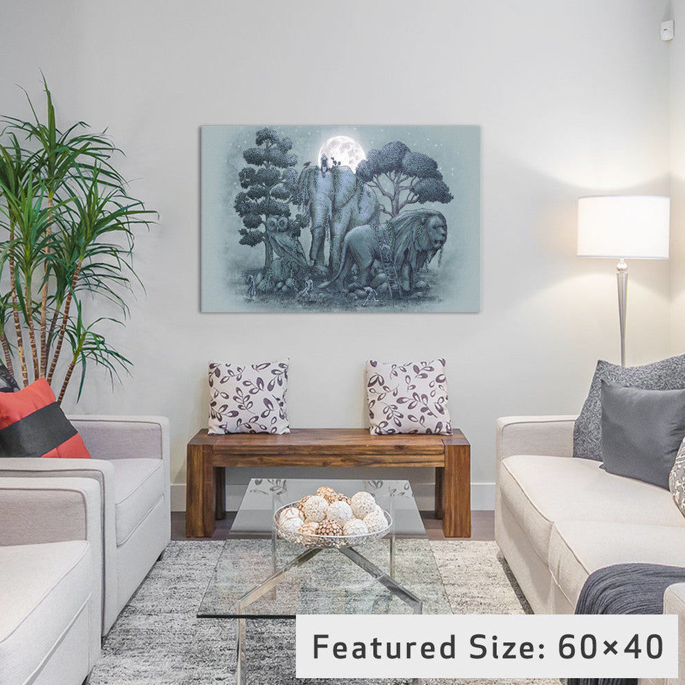 "Midnight in the Stone Garden" by Eric Fan, 40x26x1.5