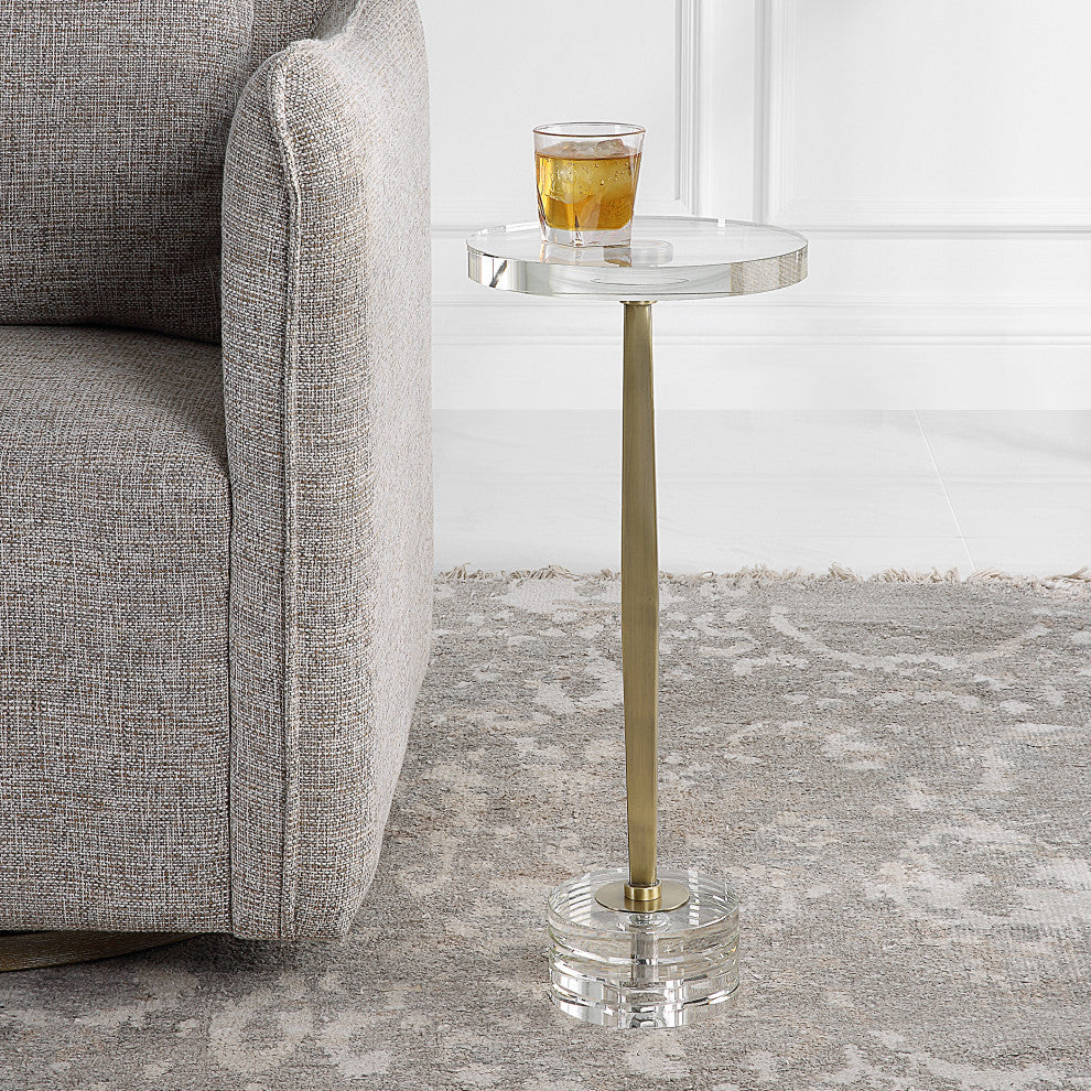 Uttermost Groove Crystal Drink table