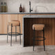 Paola Modern Minimalist Round Backless Metal Cushioned Bar Stool