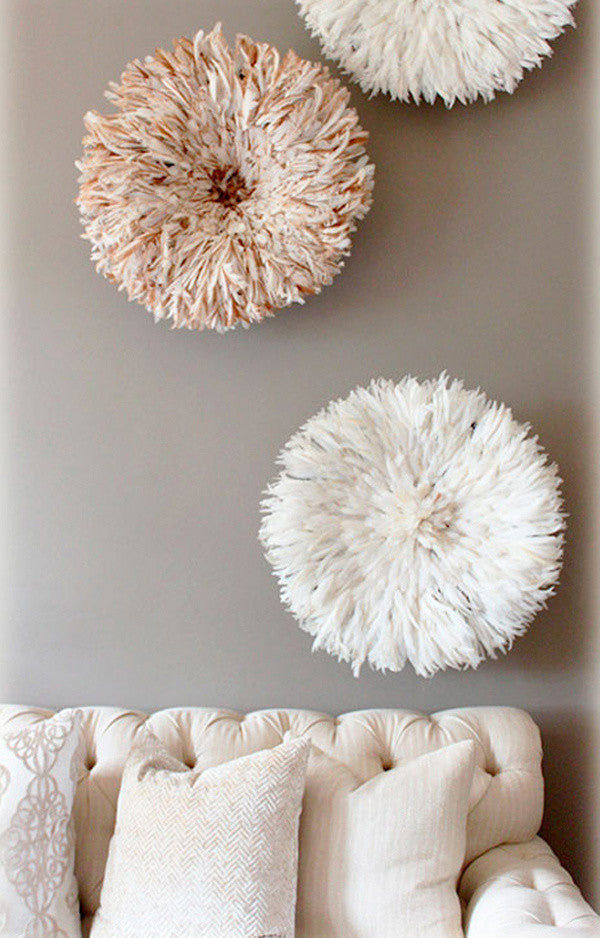 White Ivory Juju Hat Wall Decor, Medium