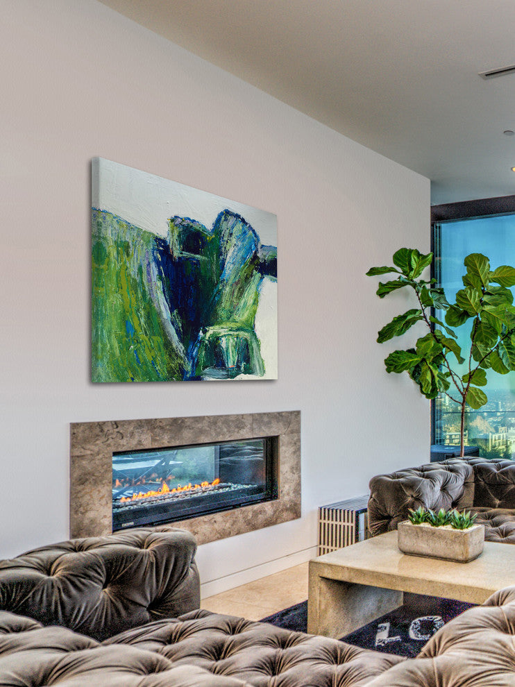 "Be Green" Painting Print on Wrapped Canvas, 48"x48"