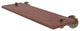 Waverly Place 16" Solid Wood Shelf, Antique Brass