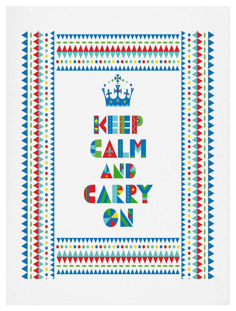 Deny Designs Andi Bird Keep Calm And Carry On Art Print