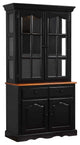 Black Cherry Selections Keepsake Buffet & Lighted Hutch, Antique Black & Cherry