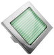 Green Stripes Crystal Glass Brushed Nickel Square Manor Knob