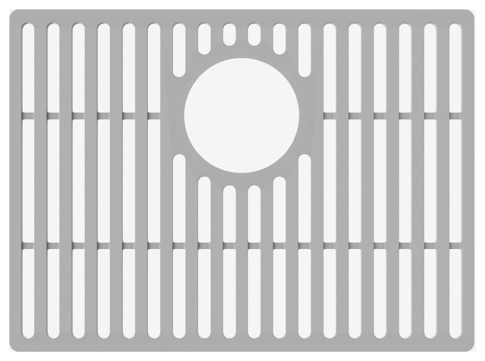 VIGO Silicone Protective Bottom Grid for Single Bowl Kitchen Sink, Gray, 19"lx14"w