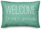 Welcome To Our Porch Outdoor Lumbar Pillow