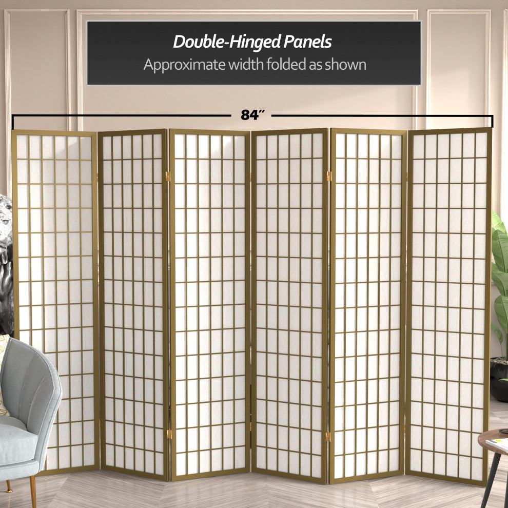 6' Tall Window Pane, Special Edition, Gold, 6 Panels