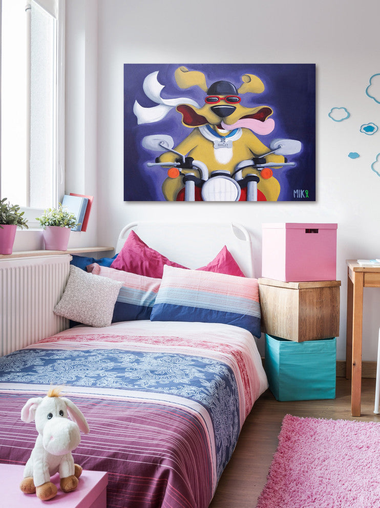 Marmont Hill, "Harley LG" by Mike Taylor Painting Print on Wrapped Canvas, 52x40