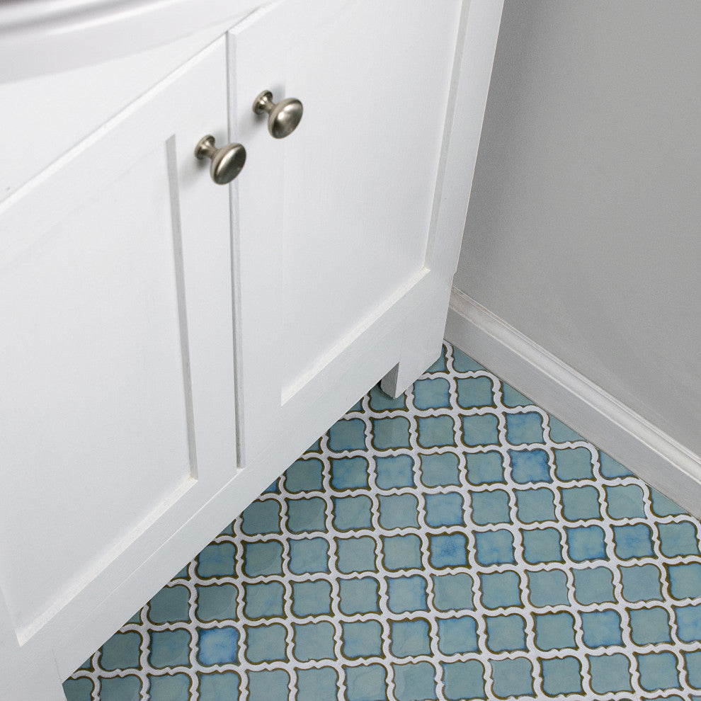 Hudson Tangier Mosaic Floor and Wall Tile, Marine
