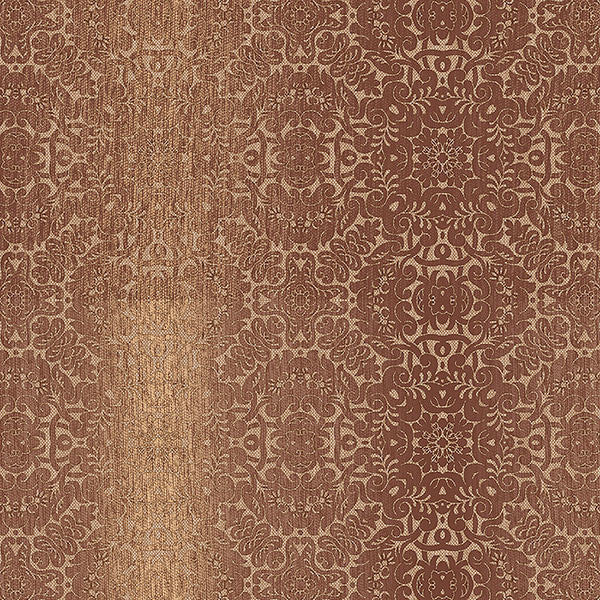 Modern Tribal Texture Wallpaper, Red and Metallic Gold, Sample
