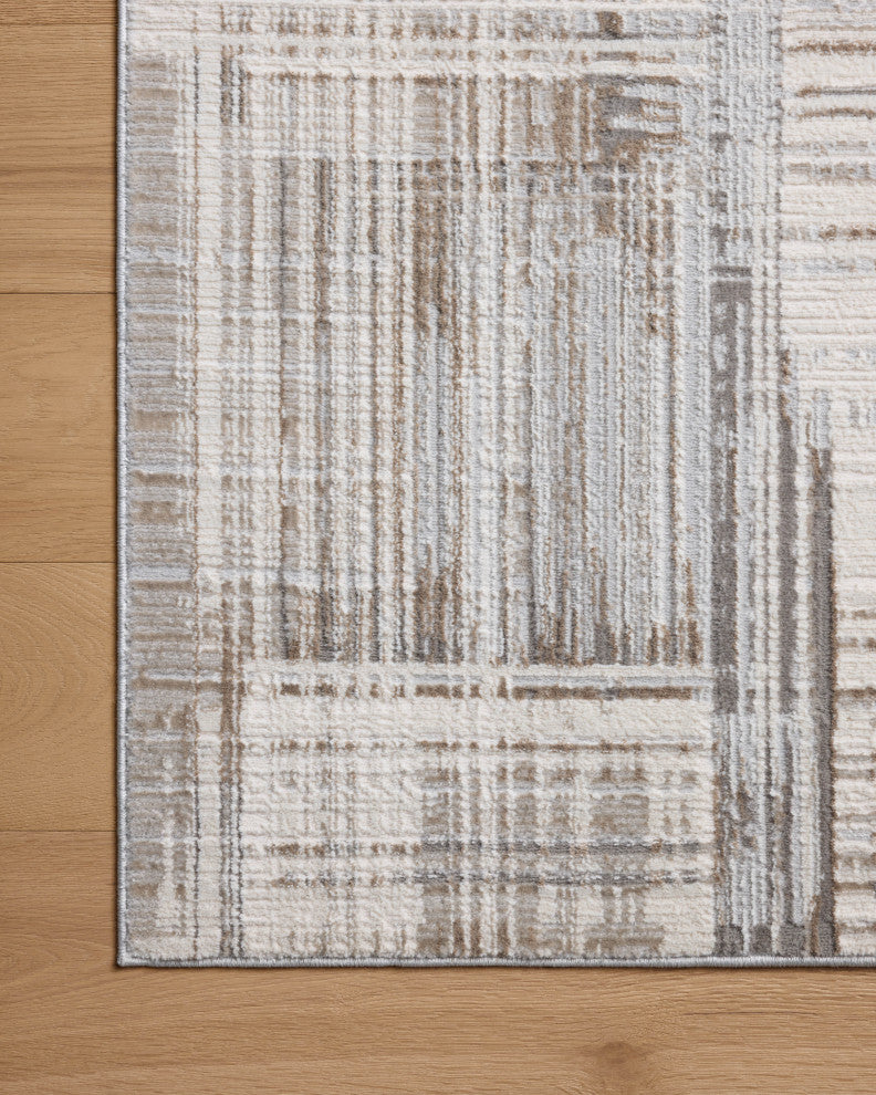 Loloi Hollis Pebble / Ivory 5'-3" x 7'-6" Area Rug