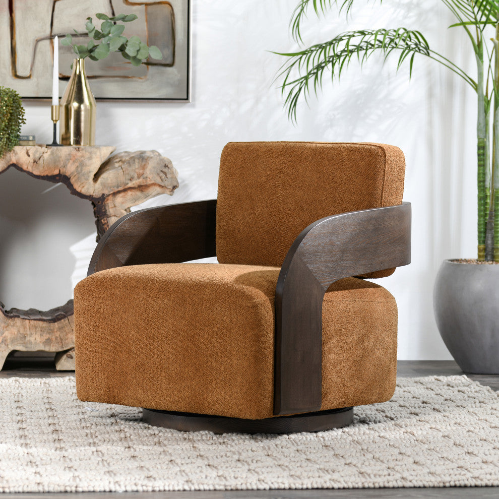 Toscana Swivel Accent Chair, Amber