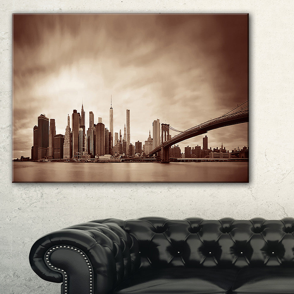 "Manhattan Financial District" Canvas Print40"x20"