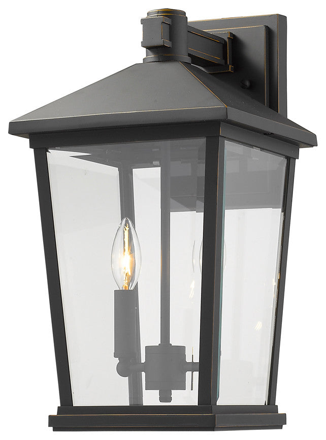 Beacon 2 Light Outdoor Wall Sconce in Oil Rubbed Bronze