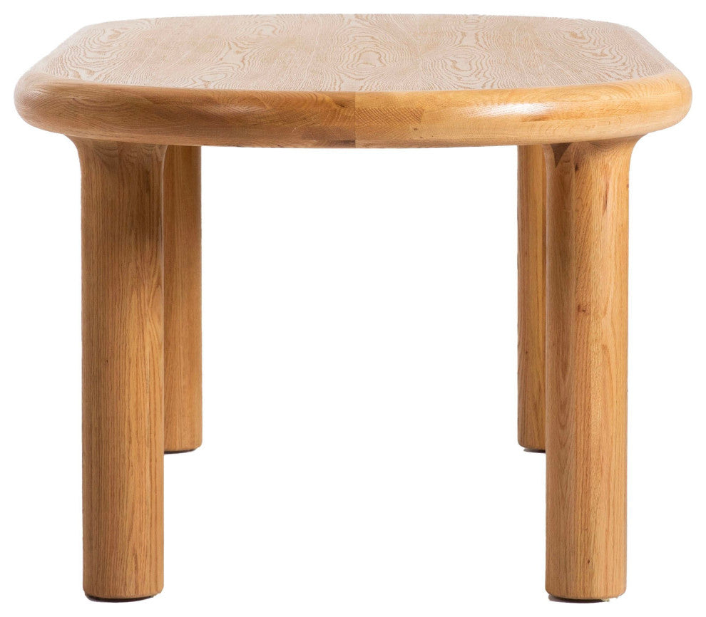 Destiny 83" Oval Solid Oak Dining Table, Brown