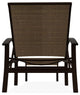 Belle Isle Sling 4-Position Outdoor Chaise Lounge, Bark/Kona