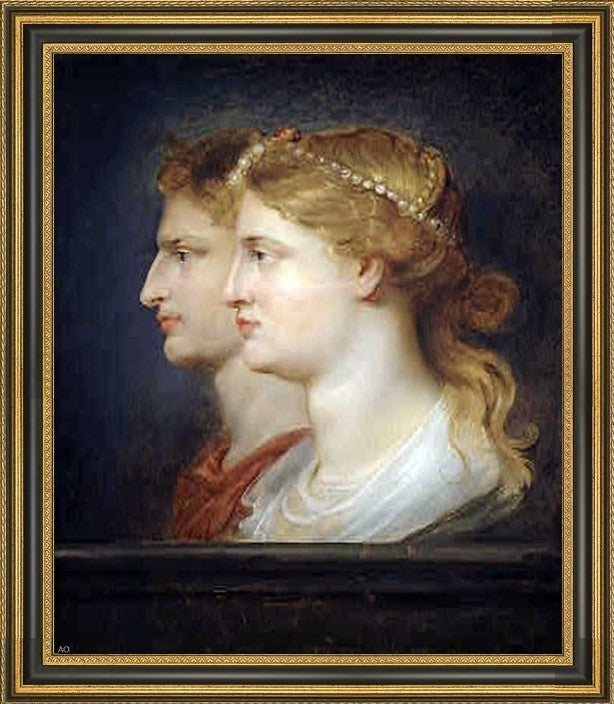Peter Paul Rubens Agrippina and Germanicus Framed Premium Canvas Print, 20"x25"