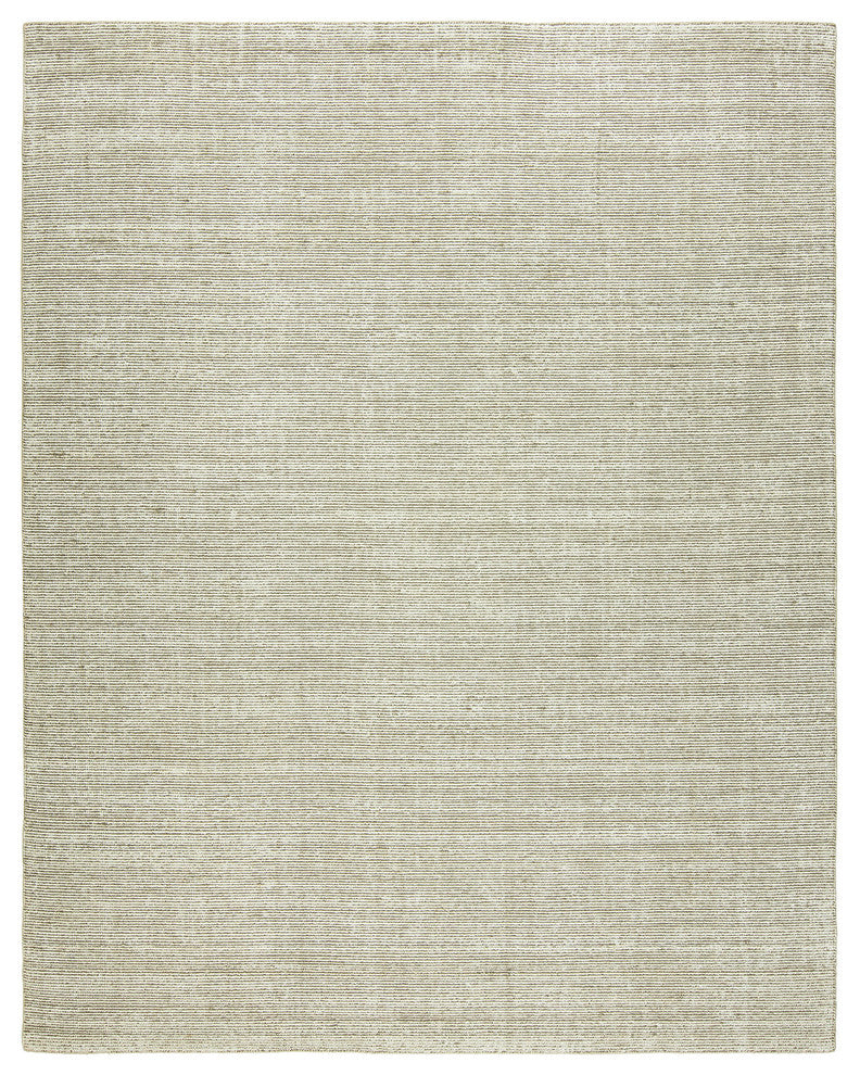 TERRA Nickel Hand Made Wool and Silkette Area Rug, 2' X 3'