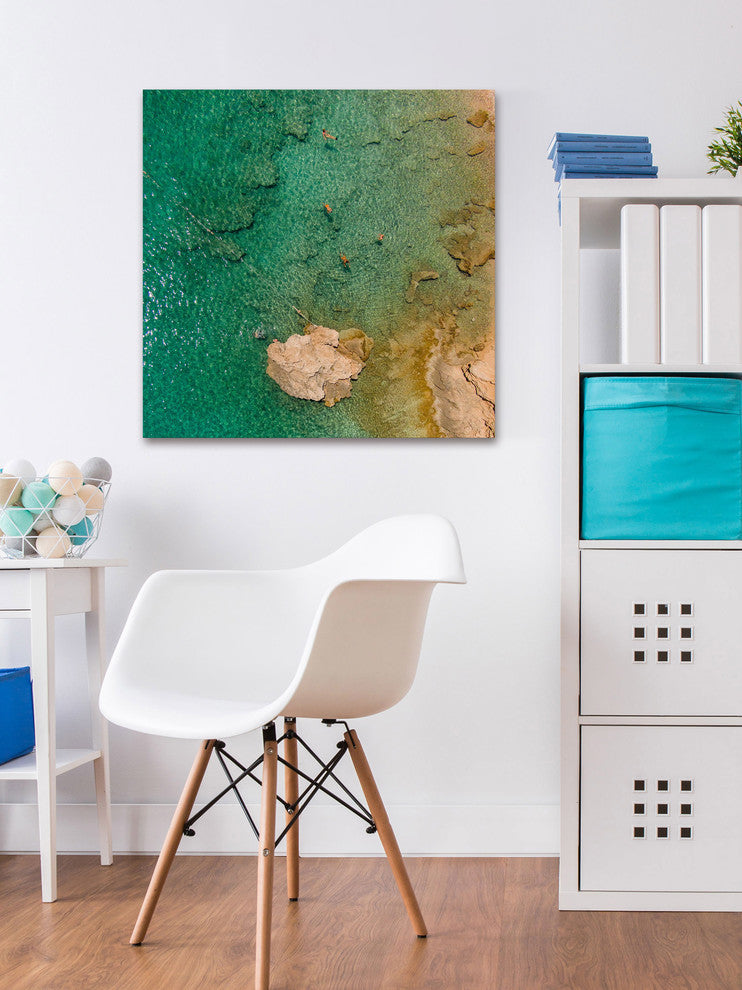 "Green Waves" Print on Canvas by Karolis Janulis