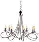 Elegant Lighting Lyndon Pendant Lamp, 28"x23", Polished Nickel