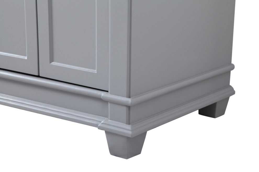Home Living 60" Double Bathroom Vanity Set, Gray
