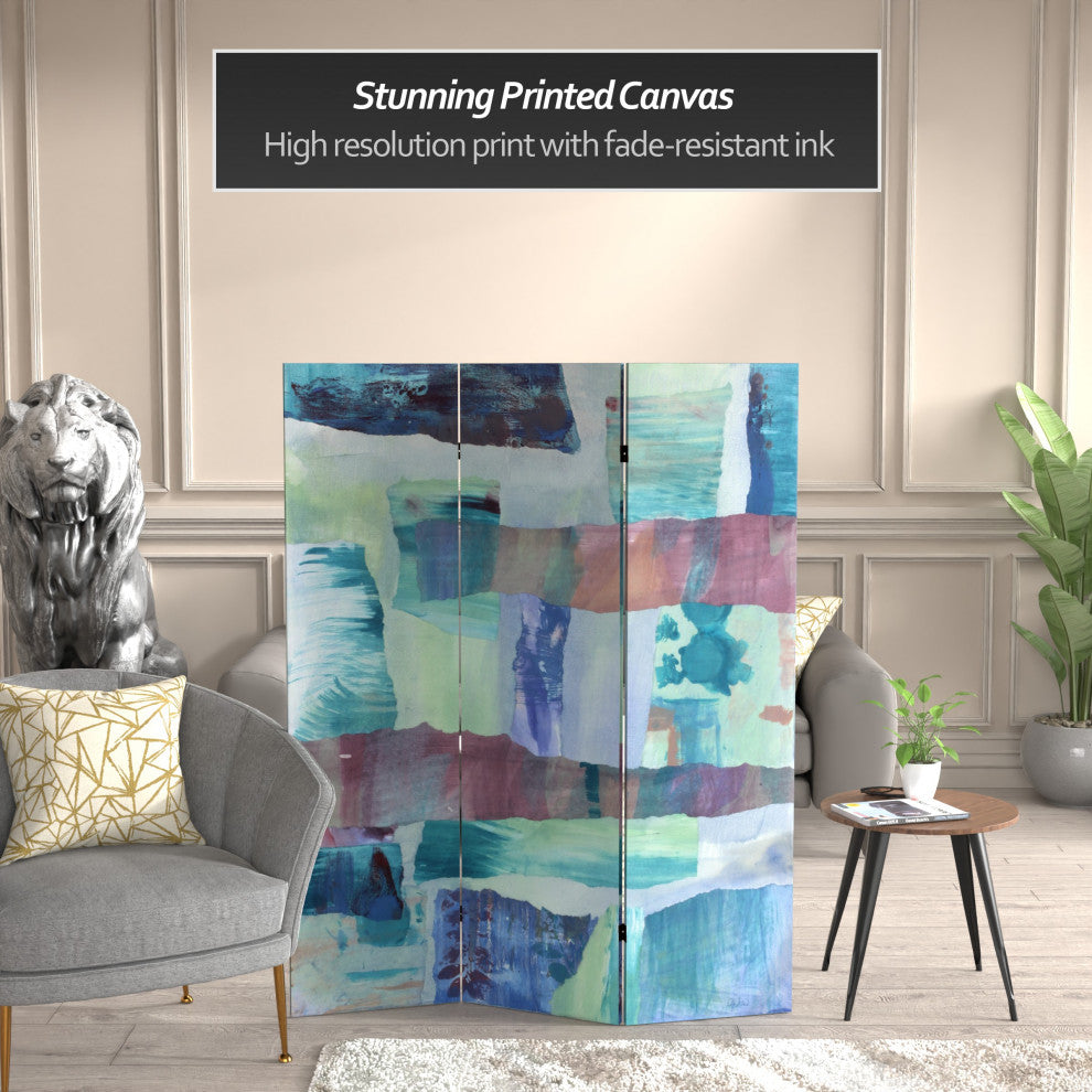 5' Tall Ocean Dance Canvas Room Divider