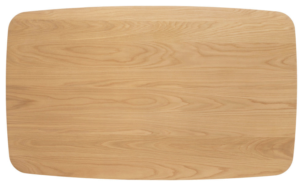 GDF Studio 5-Piece Camilla Natural Oak Finish 60" Rectangular Dining Set