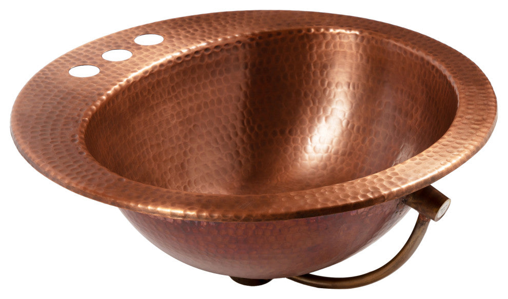 Bell 19" Drop-In Bathroom Sink in Copper